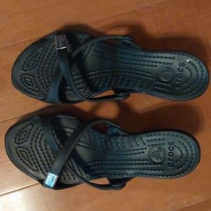 Crocs Cypress Black Heel Sandals